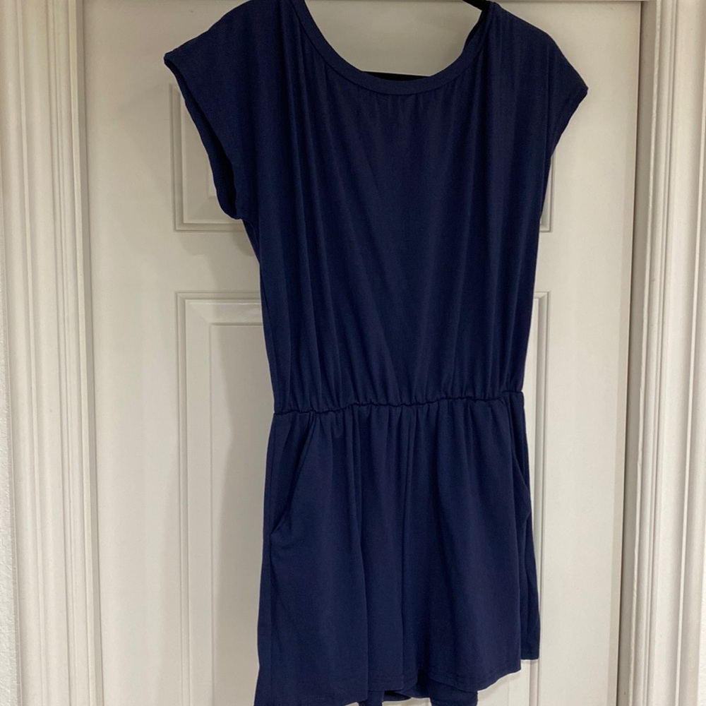 New, never worn navy blue romper